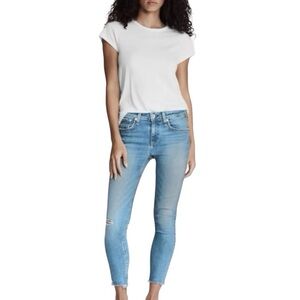 Rag & Bone Jeans High Rise Skinny Ankle Denim Distressed
